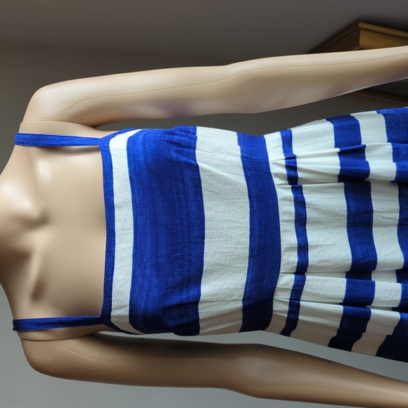 Ann Taylor Loft Blue and White Dress Size 0 - Picture 3 of 13